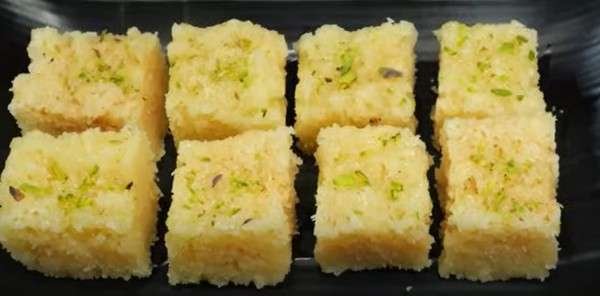 Special Navratri recipe coconut Mysore Pak